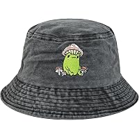 Amazon.com: Enodtter Frog with Mushroom Bucket Hat  display picture 2