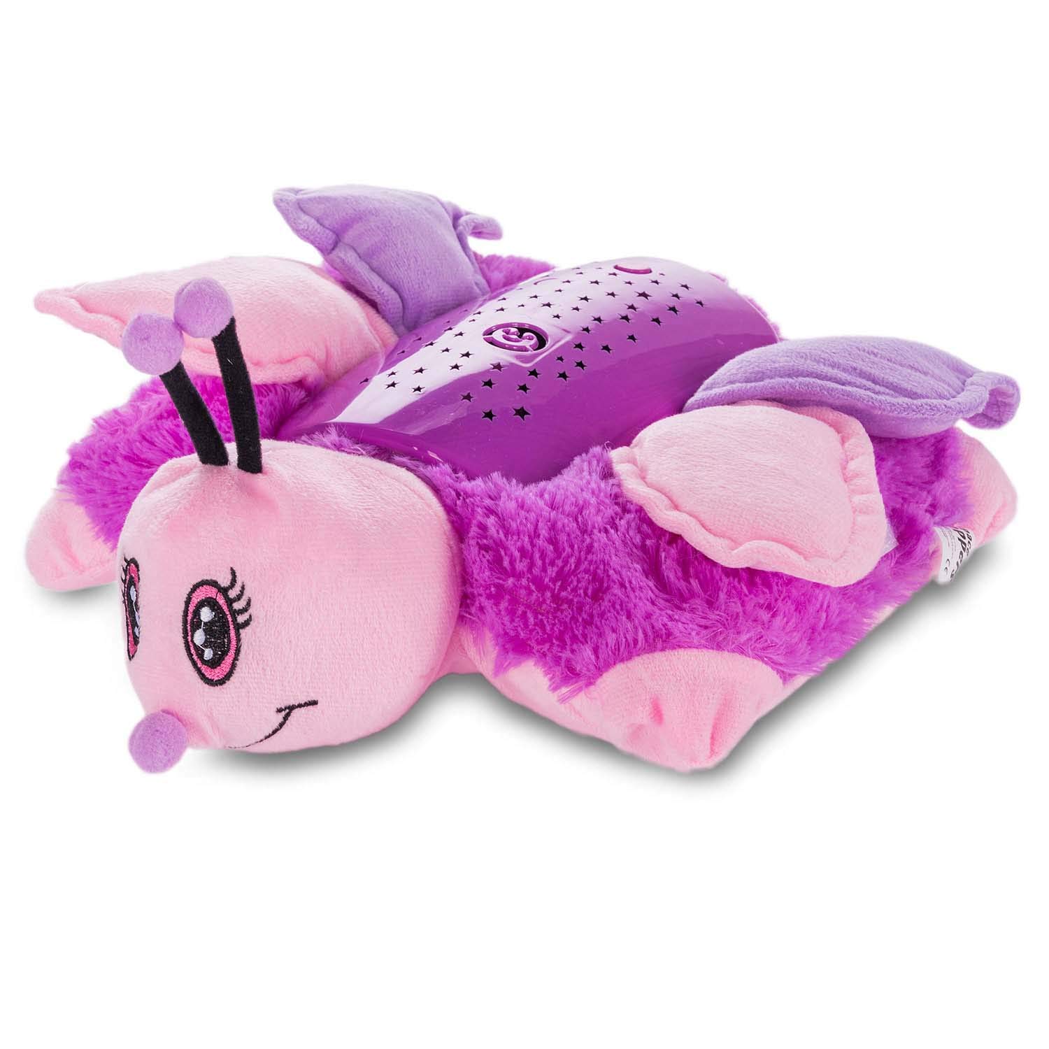 all Kids United Snooze Buddy LED Starry Sky Night Light - Sleep Aid Snooze Light Sleeping Light; Starlight Projector with Good Night Music (Butterfly)