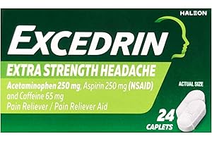 Excedrin Extra Strength, Aspirin Pain Reliever Caplets, Count 1 - Headache/Pain Relief/Grab Varieties & Flavors