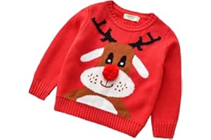 SALIUENTM Kids Toddler Baby Girl Boy Knit Crewneck Sweater Cotton Pullover Sweatshirt Tops Warm Fall Winter Clothes
