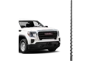 13 Inches Antenna Compatible with Chevrolet Silverado 1500 2500 3500 (2007-2025) and GMC Sierra (2009-2025), Spiral Flexible 