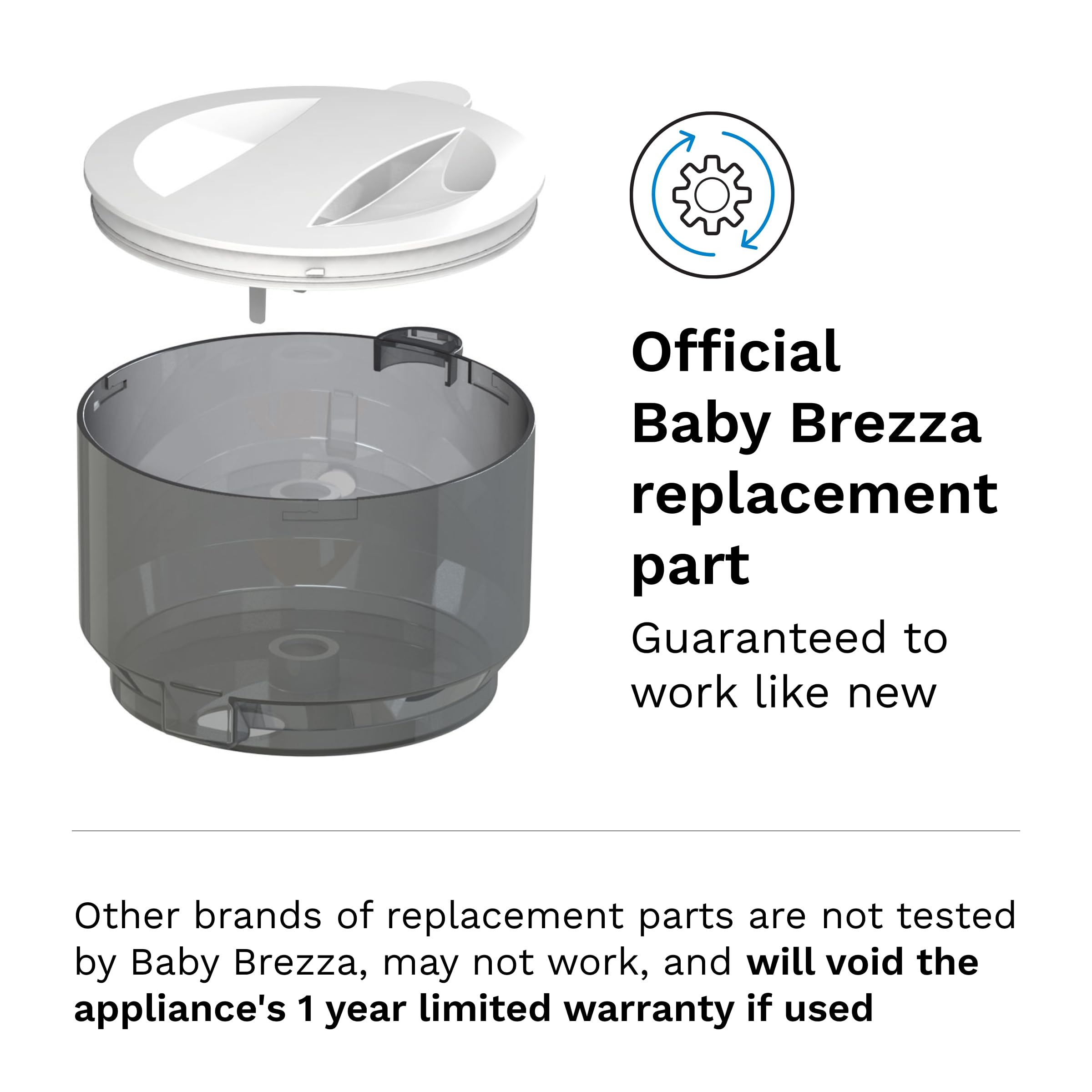 Baby Brezza Replacement Powder Container and Lid for Formula Pro Advanced Only