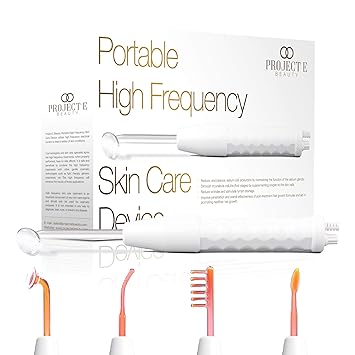 Amazon Com Project E Beauty D Arsonval High Frequency Wand Neon Gas Orange Red Beauty Skin Care Tightening Acne Spot Wrinkles Fine Lines Removal Remover Face Lifting Puffy Eyes Therapy Facial Portable Device