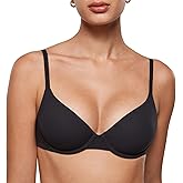 INLYRIC Women's Inbarely Plus Demi Bra Balconette Unlined Underwire No Padding Plunge Bras Comfortable