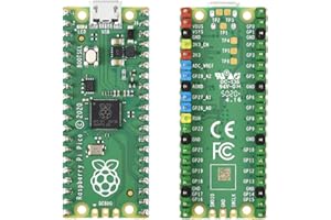 Waveshare Retrofited Pi Pico With Pre-soldered Header (Color-coded), A Low-Cost High-Performance Microcontroller Board With F