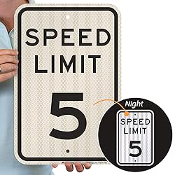 SmartSign "Speed Limit 5 MPH" Sign | 12" x 18" 3M