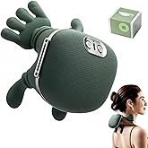 TOlegen Shoulder and Neck Massager, Portable Shiatsu Neck and Shoulder Massager, Electric Deep Tissue 4D Kneading Massage, Portable and Rechargeable for Home and Office (Green)
