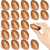 Waenerec Mini Football Stress Balls 20 Packs Mini Football Foam Small Foam Squeeze Anxious Toy Sports Squishy Ball for Kids School Carnival Reward Football Party Decorations Supplies