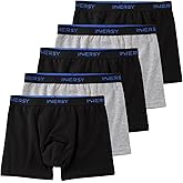 INNERSY Boys Underwear Stretchy Cotton Soft Boxer Briefs for 6-18 Teen Boys 5 Pack