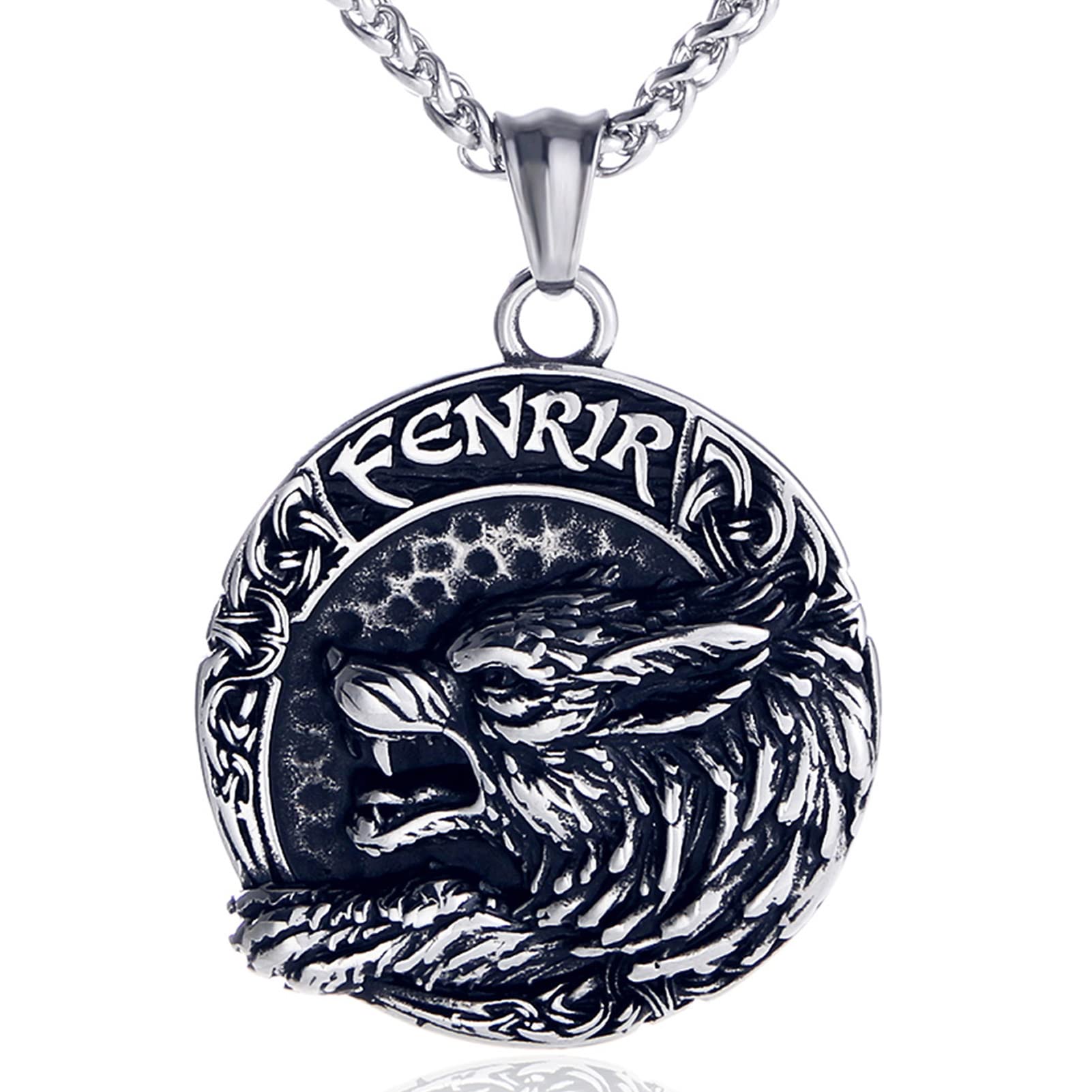 316L Stainless Steel Necklace Jesus Crucifix Cross Necklace For Men Celtic Orthodox Cross Necklace Virgin Mary Pendant Necklace Viking Rune Chain Necklace Religious Christian Jewelry Gifts For Men