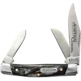 Imperial IMP16S Stockman 5.9in Stainless Steel Traditional Folding Knife with 2.5in Clip Point, Sheepsfoot and Spey Blade and POM Handle for Outdoor Hunting Camping and Everyday Carry,Silver