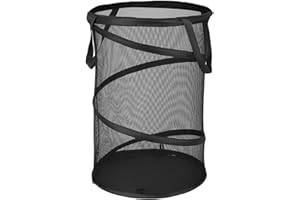 Outanaya Large Capacity Foldable Mesh Laundry Hamper, Collapsible Dirty Clothes Basket for Bedroom