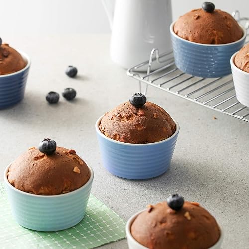 DOWAN 6 Oz Ceramic Ramekins Set Of 6 - Oven Safe Custard Cups For Creme Brulee, Souffle, Baking - View #7