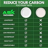 Ask Packaging 10 Inch Bagasse Plates 150 Pack Compostable Microwave Safe view 6