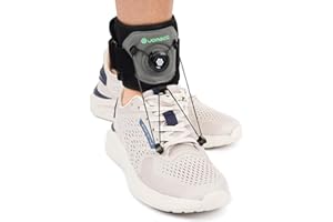 JOMECA Adjustable Drop Foot Brace with Rotary Knob AFO Ankle Foot Orthosis for Dorsiflexion Support Foot Drop Prevention Foot Drop Brace for Walking Shoe Eyelet Hook Attachment (1 Pack)