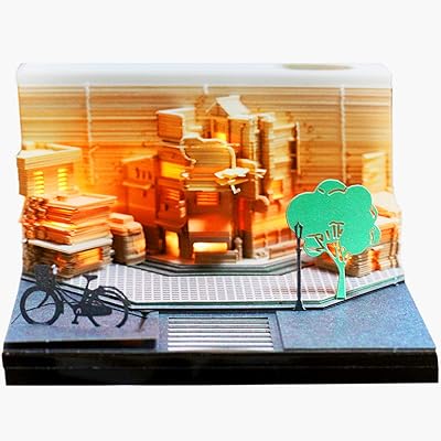 Buy 3d Memo Pad With Pen Holder Dispenser Funny Cute Paper Carving Art Notepad Diy Building Block 3d Kawaii Sticky Notes 3d Omoshiroi Memo Pad For Child Lover Friends Wife Student Online In Poland B08pv9mbgq
