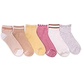 MUK LUKS Women's 6 Pack Dream Mini Crew Sock