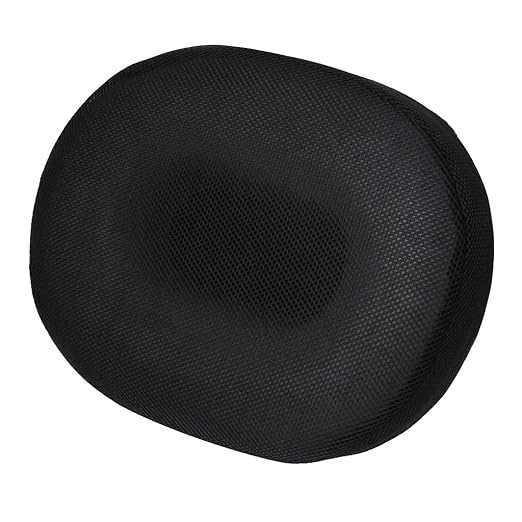 Oval Shape Office Seat Cushion Pad with Washable Air Mesh Cover (Black