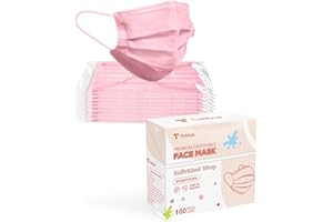 TeNice Masks Disposable 100 Pack, Colorful Face Mask for Adults, Individually Wrapped 4 Ply, ASTM Level 3 HSA FSA Eligible