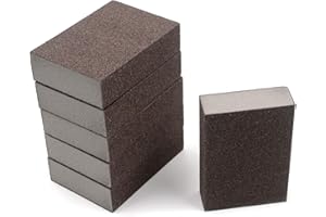 T Tulead 320-400 Grit Sanding Sponge Hand Sanding Tool Finge Grit Sandpaper Blocks Polishing Pads Pack of 6