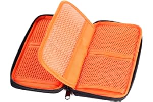 Filter Case, K&F Concept 6 Pocket + 3 Card Pocket Leather Filter Bag Pouch Case for Canon Nikon Sony Camera Filters Large Siz