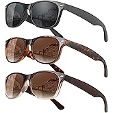 MEETSUN Classic Polarized Sunglasses for Women Men Trendy Retro Sun Glasses for Driving UV Protection (3 Pack)