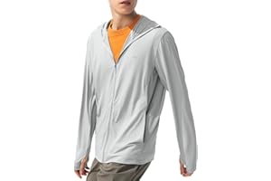 BENEUNDER Men's UPF 50+ Sun Protection Lightweight Hoodie Jacket Long Sleeve Active Sun Shirts for Outdoor Hiking Workout