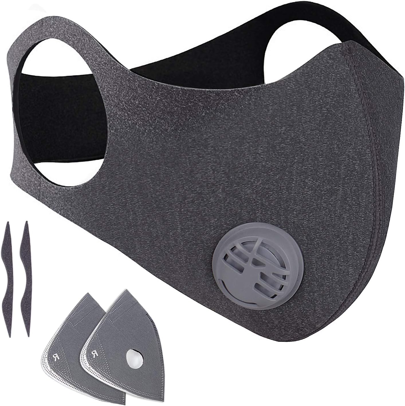 Meeeno Dust Mask, Activated Carbon Dustproof Mask for Exhaust Gas, Pollen Allergy, PM2.5, Running, Cycling, Outdoor Activities