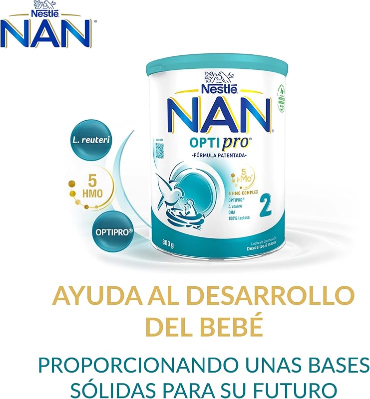 Nestlé NAN OPTIPRO 1 Leite infantil, leite artificial desde o primeiro dia, Leite em pó, biberão de 800g