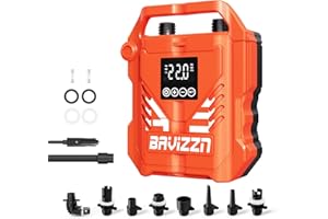 BAVIZZN 22PSI Paddle Board Pump Electric, 12V DC Car Powered SUP Pump with Dual Stage Inflation, Portable Air Pump for Inflat
