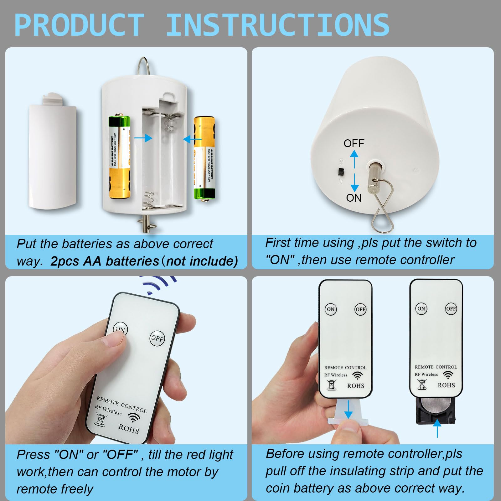 Disco Ball Motor Wind Spinner Hanging Display Motor Rotating Motor,Garden Decor Motor for Mirror Ball Wind Chimes,with Mini Remote Controller for Battery Operated Motor-20 RPM Medium Speed