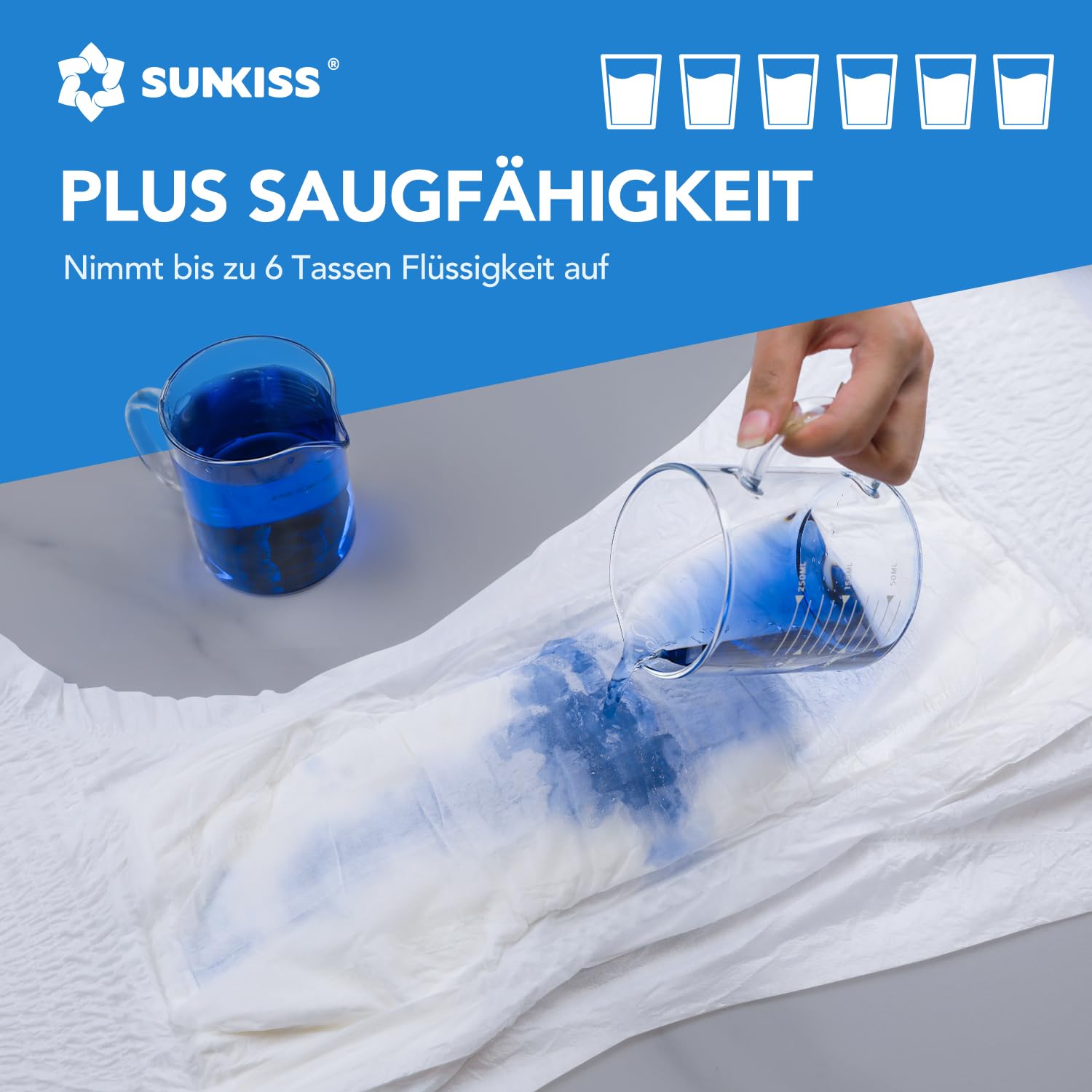 SUNKISS TrustPlus Inkontinenz Pants für Erwachsene, Saugfähige Windelhosen mit Elastischen Bündchen für Männer und Frauen, Diskreter Auslaufschutz bei Blasenschwäche, Größe XL, 16 Stück 2
