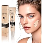 O'CHEAL Full Coverage BB Cream Foundation with SPF 50+++(Ivory) | Tinted Moisturizer with Buildable Concealer Powder Foundation, Oil-Free, Hydrating &amp; Matte Finish | Vegan, Cruelty-Free