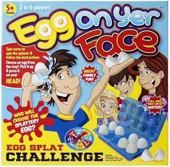 PMS Egg On Your Face Game Egg Splat Challenge Amazon.co.uk Toys & Games
