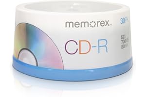 Memorex 700MB/80-Minute 52x Data CD-R Media (30-Pack Spindle)