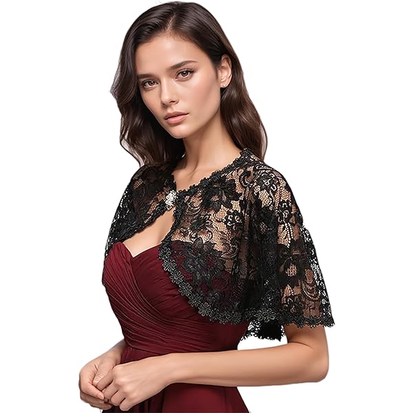 sachin and babi light blue dress HALITOSS Women's Soft Lace Shawl Wraps Shrug for Evening Dress Wedding Cape  Black at Amazon Women's Clothing store