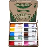 Crayola Fine Line Markers Classpack (200ct), Teacher Classroom Must Haves &amp; Essentials, Bulk Kids Markers For Preschool, Kindergarten, Elementary School