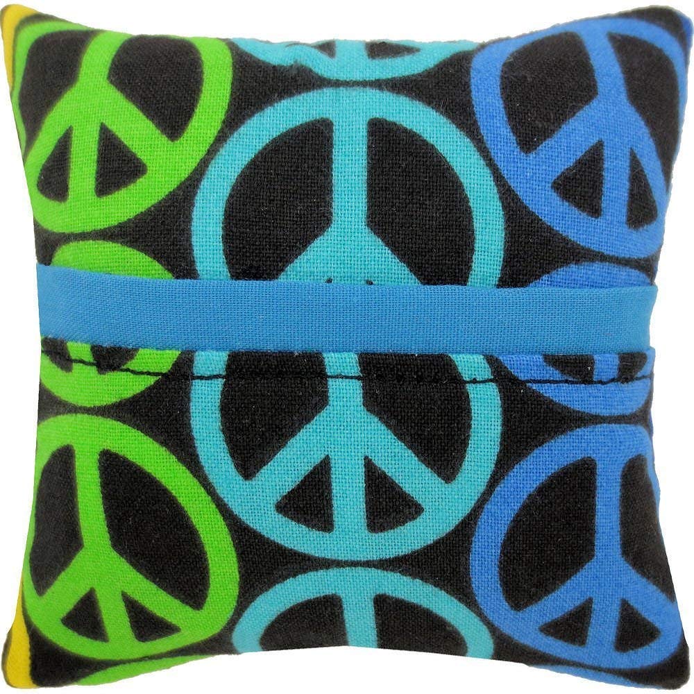 Amazon Com Black Tooth Fairy Pillow Peace Sign Print Fabric For