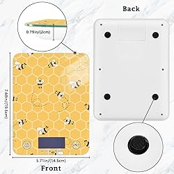 Yellow Bees Honey Food Scale Waterproof Digital