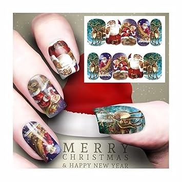 Amazon Com 1 Sheet Snowman Christmas Nail Art Sticker Water Amazon Com 1 Sheet Snowman Christmas Nail Art Sticker Water