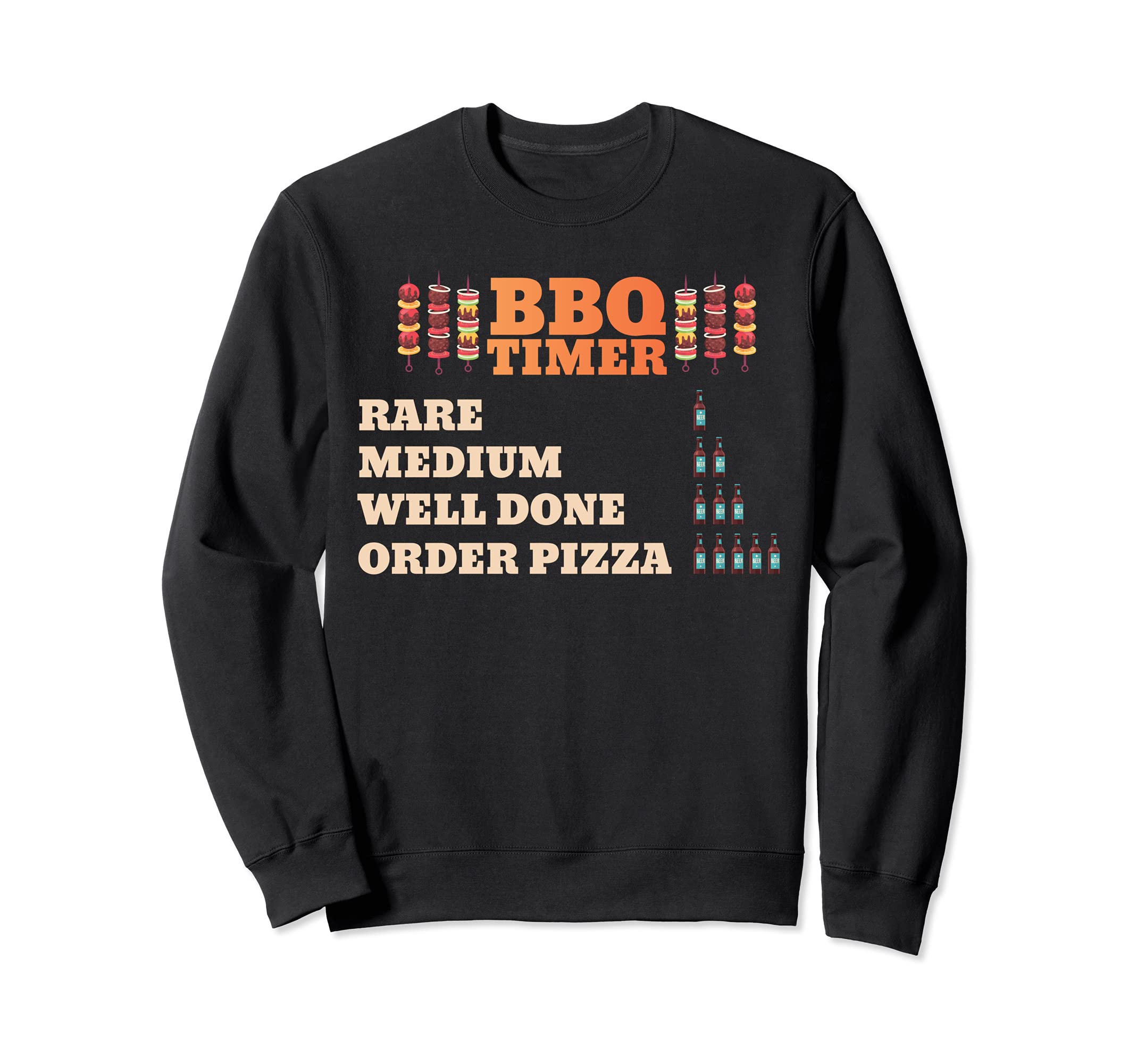 Funny BBQ Timer Barbecue Grill master Grilling Drinking beer Sweatshirt