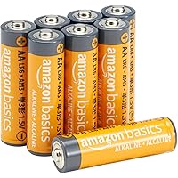 鶹 Basics 8 Pack AA High-Performance Alkaline Batteries, 10-Year Shelf Life, Easy to Open Value Pack