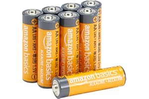 �鶹�� Basics 8 Pack AA High-Performance Alkaline Batteries, 10-Year Shelf Life, Easy to Open Value Pack