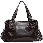 city vintage shoulder bag for women, brown soft vegan faux leather crossbody purses, large capacity hobo crossbody bag, fall fashion casual handbag