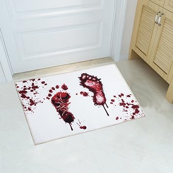 Yj Gwl Halloween Tur Mats Blut Matte Home Decor Horror Geschenk