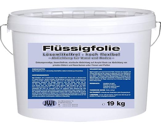 Dichtfolie flüssig Flüssigfolie Dusche Bad Duschabdichtung Fliesenabdichtung Hoch Flexibel 19 kg
