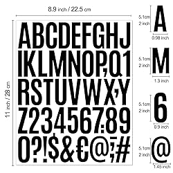 1000 Pcs Waterproof 2" Vinyl Alphabet & Number