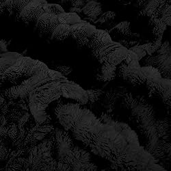 Puncuntex Black Throw Blanket 90"×90" inches Fuzzy