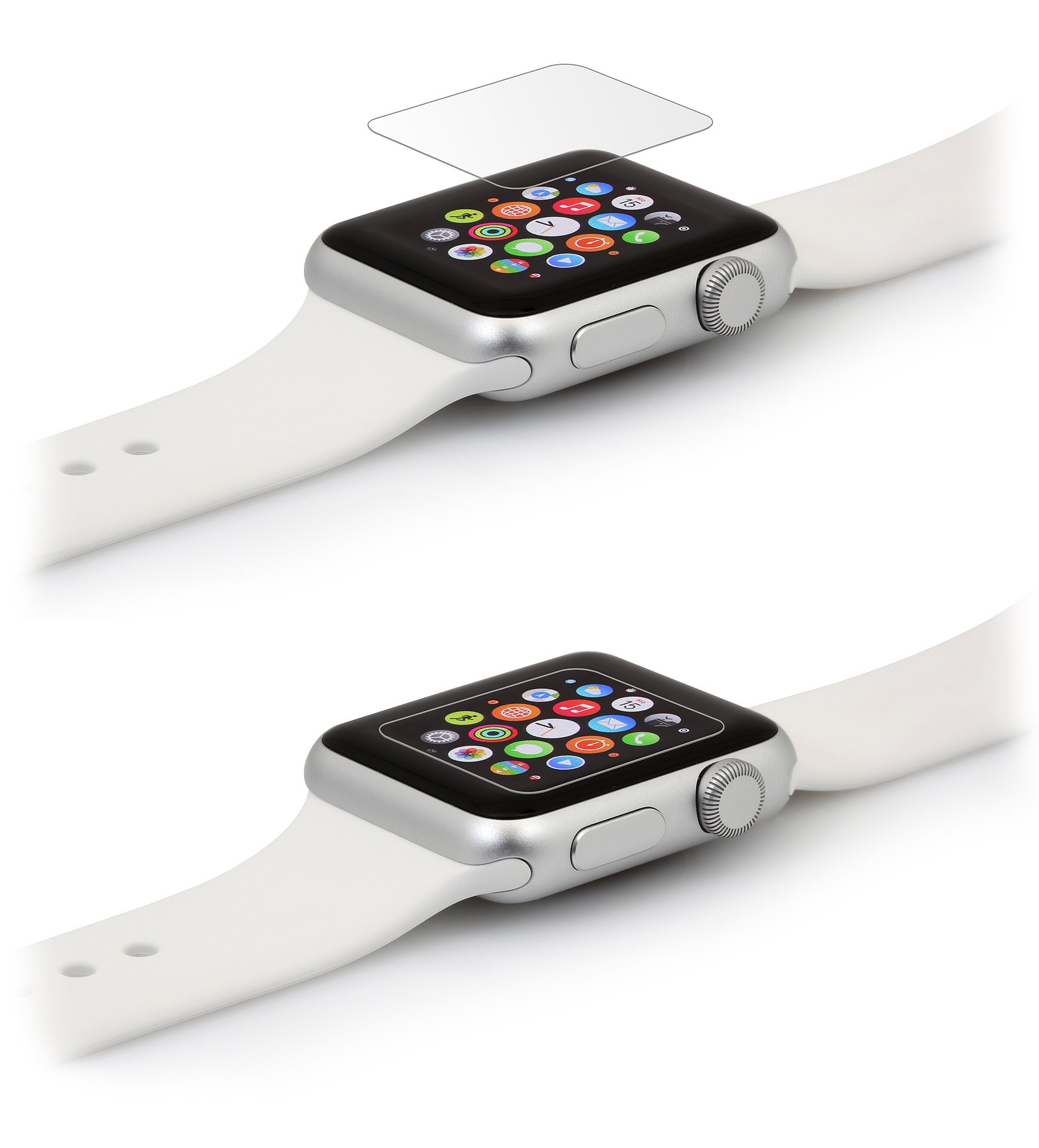 StilGut 2 x Screen Protector for Apple Watch & Apple Watch Series 2, iWatch 38 mm Tempered Glass
