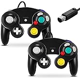 FIOTOK Gamecube Controller, Classic Wired Controller for Wii Nintendo Gamecube (Black-2Pack)